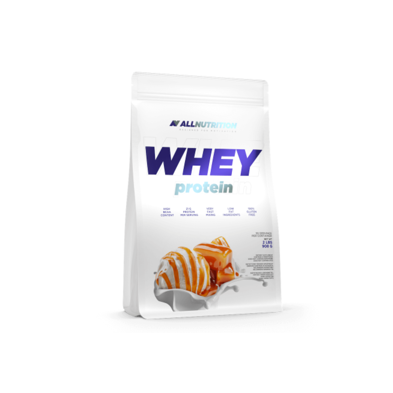 Allnutrition Whey Protein Caramel Ice Cream (908g)