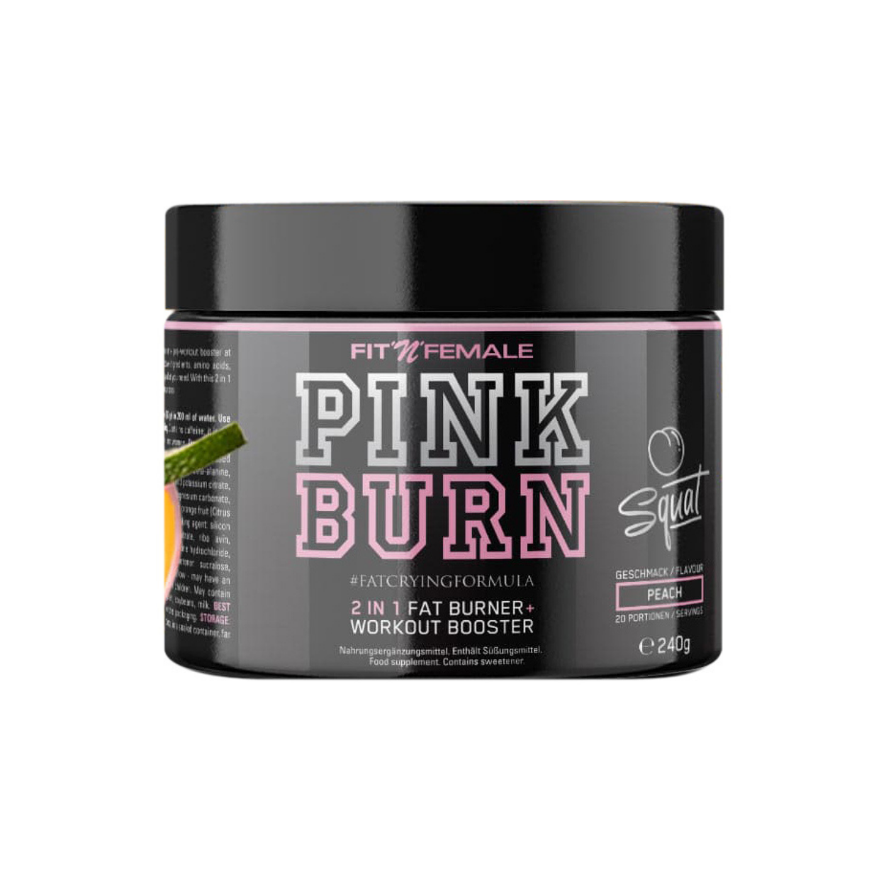 Fit n Female Pink Burn 2 in 1 Peach (240g)