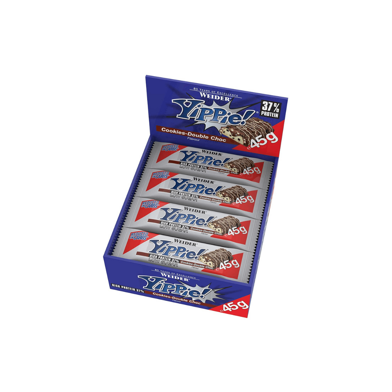 Weider Yippie! Cookie Double Chocolate (1-12x45g)