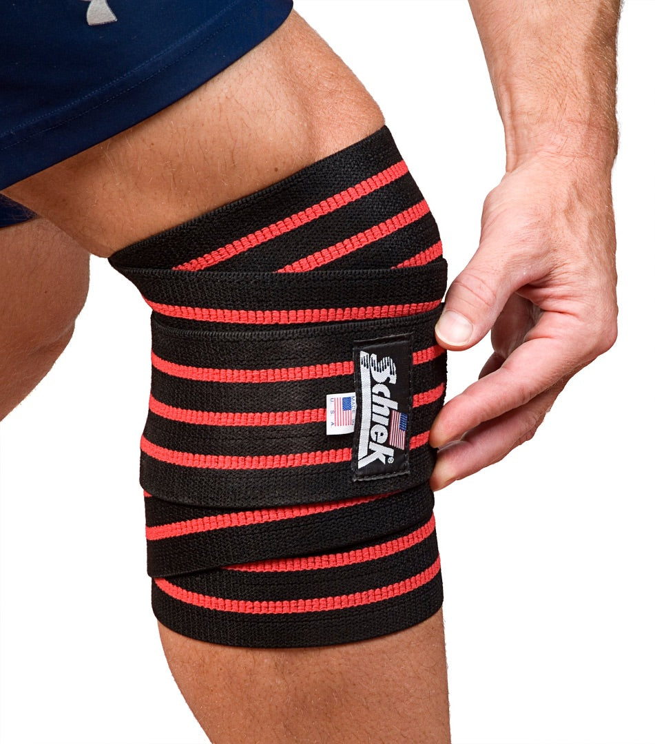 Schiek Black Line Knee Wraps with Velcro (Modell 1178B)