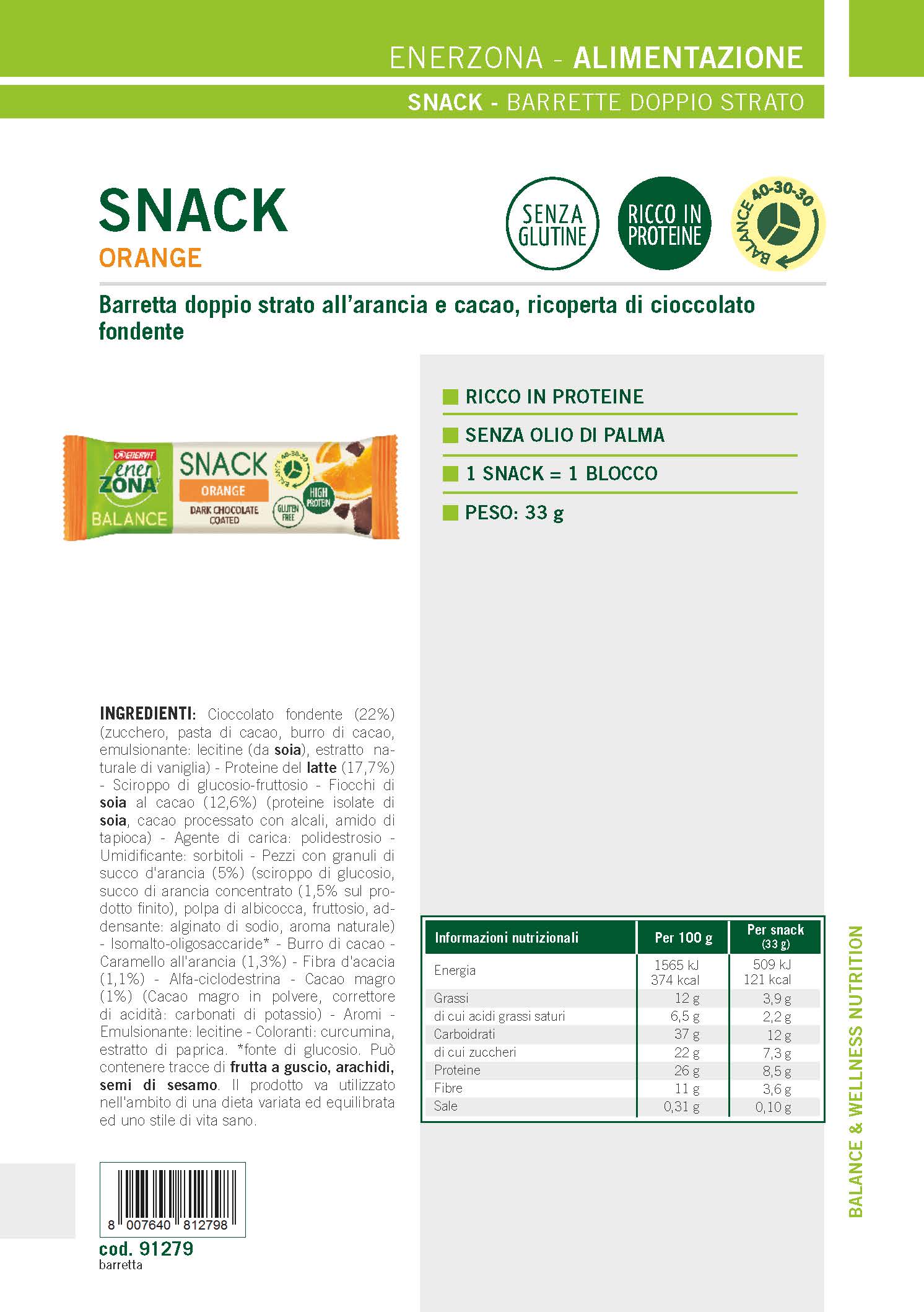 ENERZONA Snack Riegel