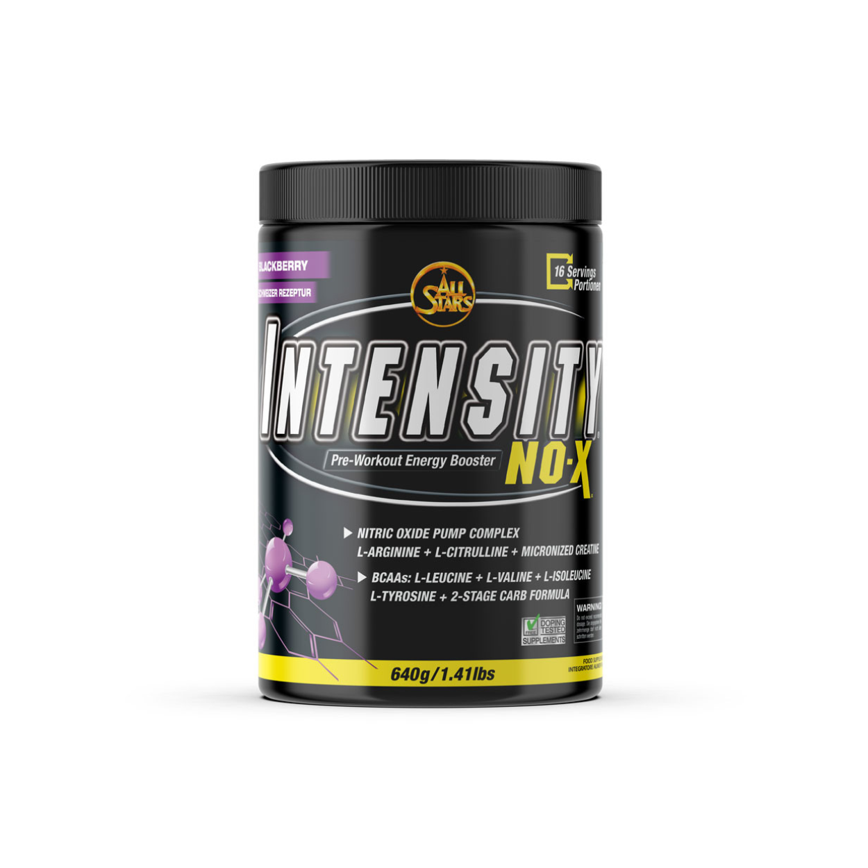 All Stars Intensity Pre-Workout Booster NO-X Blackberry (640g Dose)