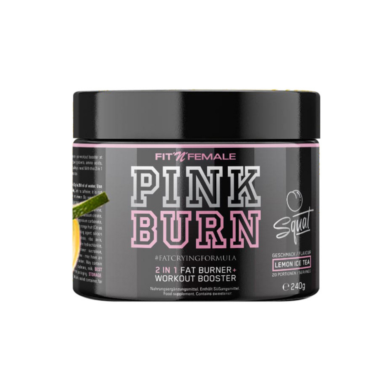 Fit n Female Pink Burn 2 in 1 Lemon Ice Tea (240g)