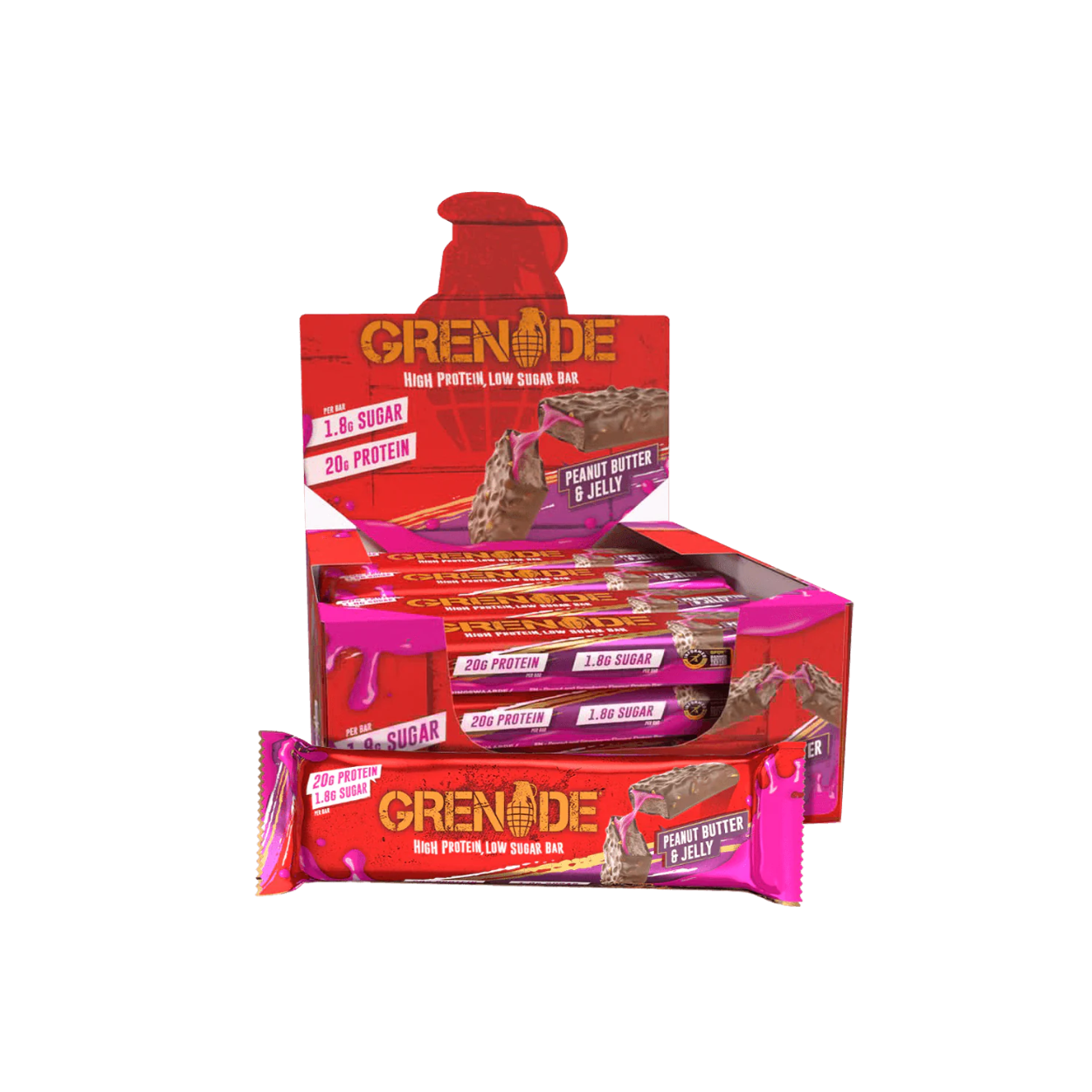 Grenade Proteinbar Peanutbutter & Jelly (1-12x60g)