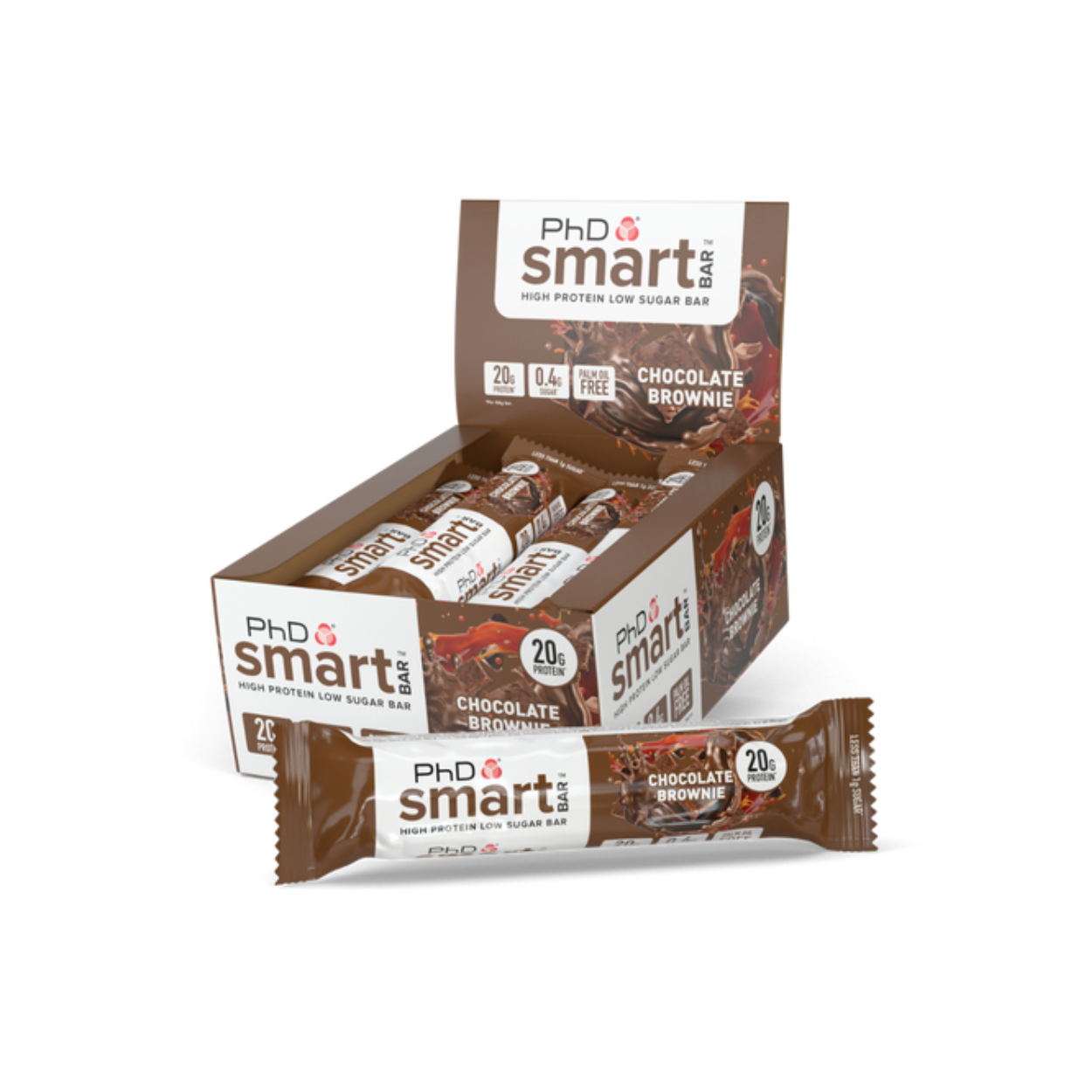 PhD Smart Bar Riegel Chocolate Brownie (1-12x64g)