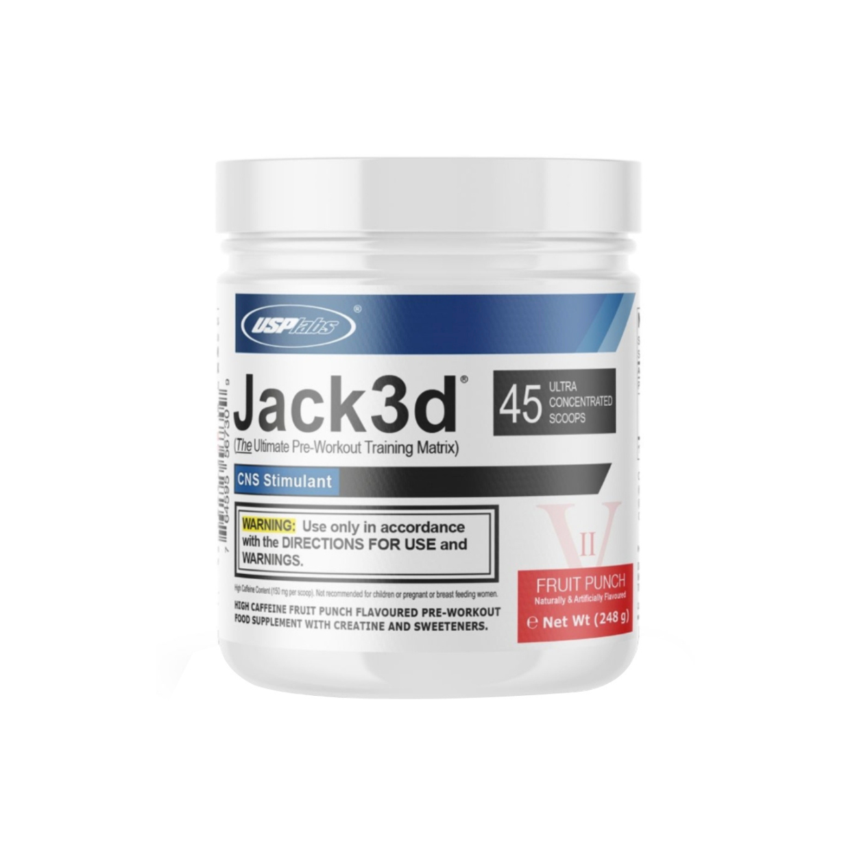 USP Labs Jack3D Pre Workout Fruit Punch (248g Dose)