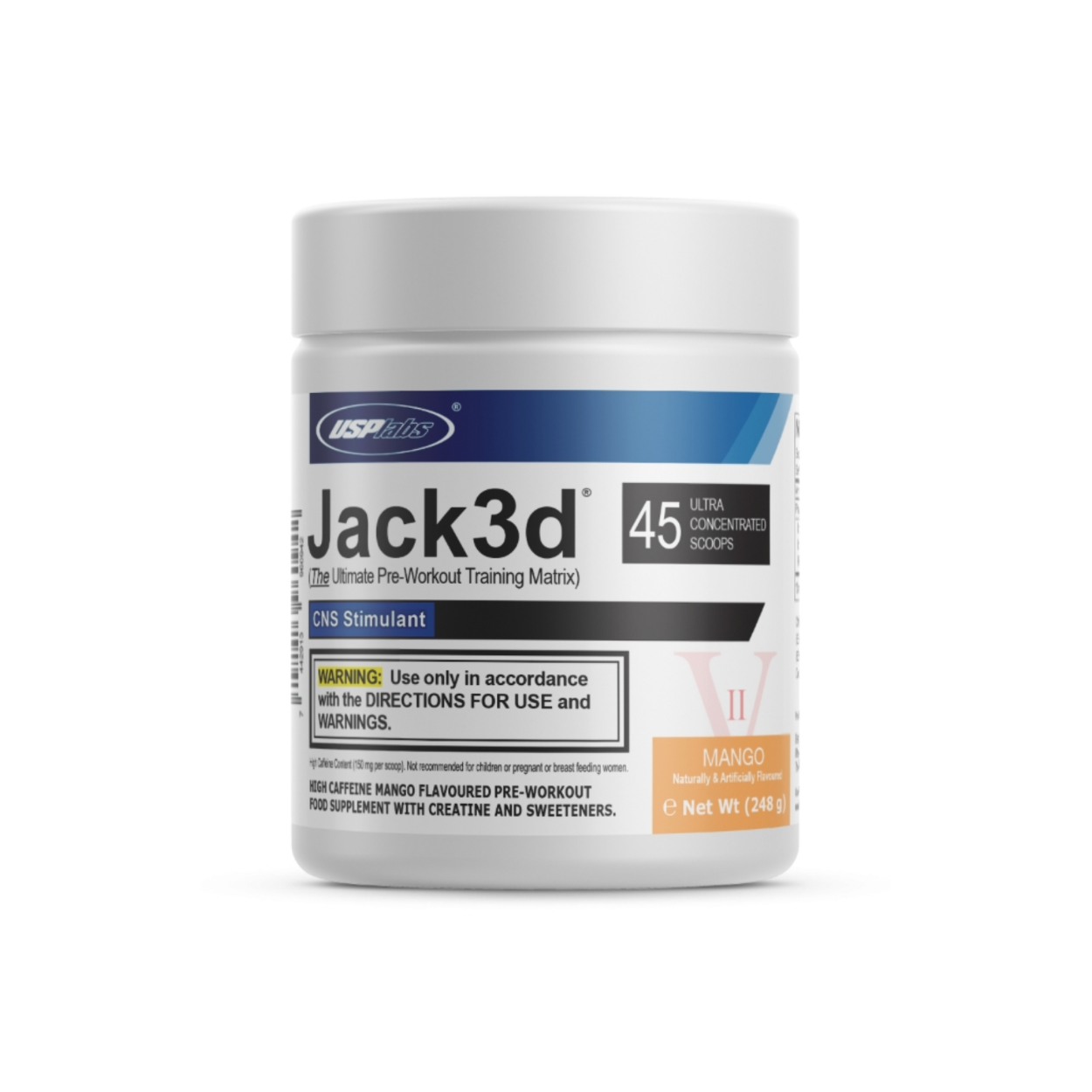 USP Labs Jack3D Pre Workout Mango (248g Dose)