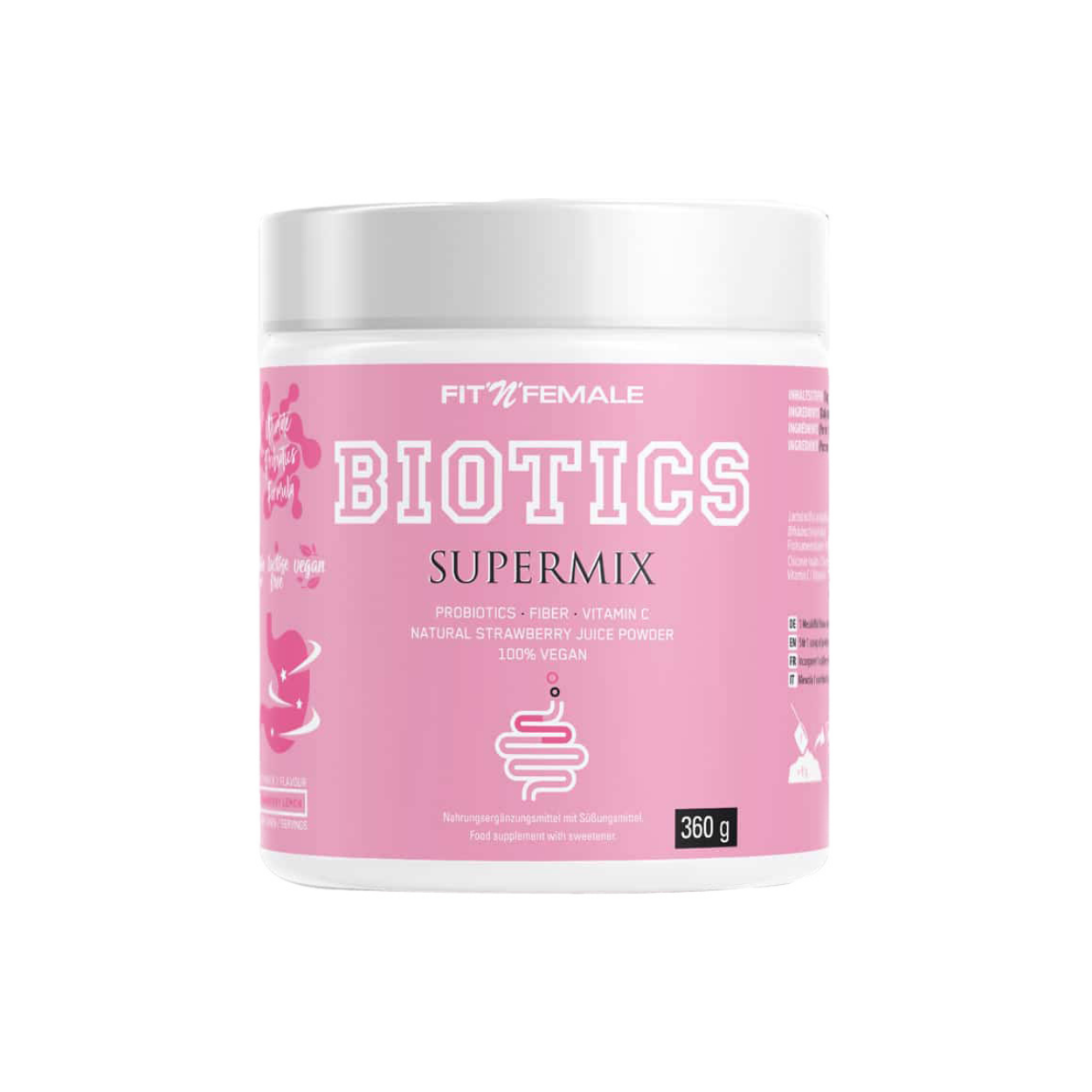 Fit n Female Women's Biotics Supermix Strawberry Lemon (360g)