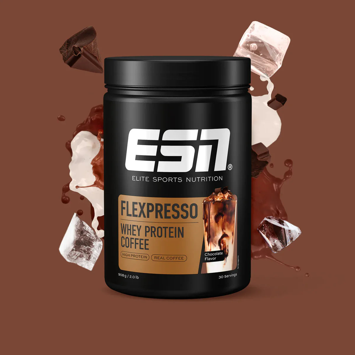 ESN Flexpresso Whey Protein+Real Coffee 908g Dose